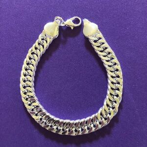 NWOT 925 Silver Cuban Link Bracelet